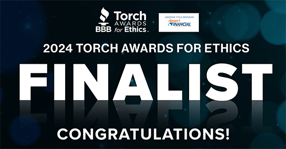 2024 BBB Torch Awards Finalist for Ethics